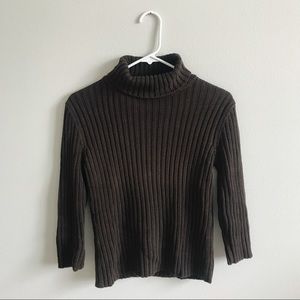 brown turtle neck sweater
